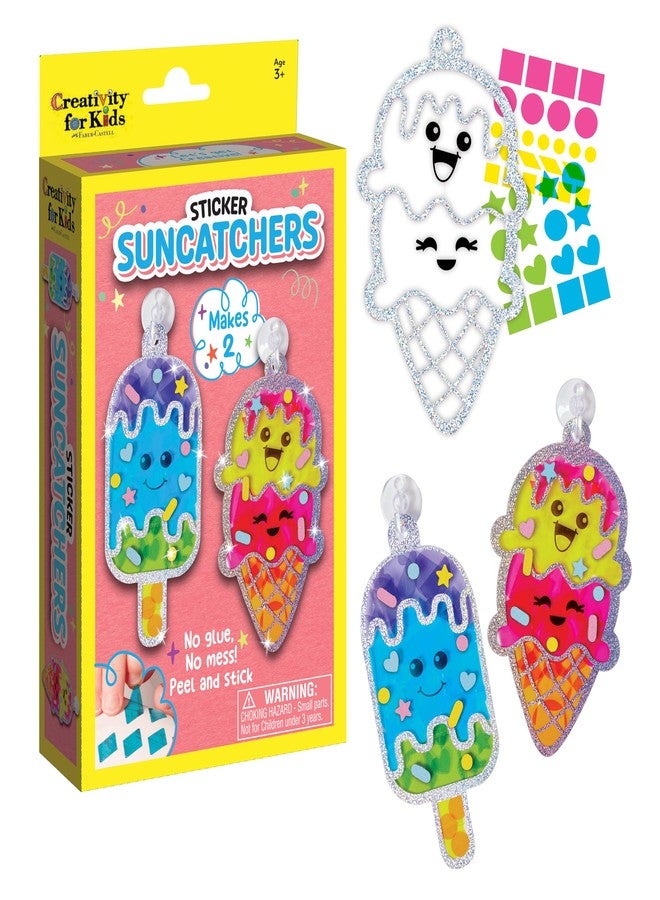 Creativity for Kids Sticker Sun Catchers Mini Craft Kit: Create 2 Suncatchers - Toddler Easter Basket Stuffers and Gifts, Arts & Crafts for Kids, Window Art for Kids (Ages 3+) - Image 1